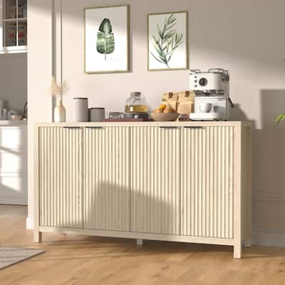 VEIKOUS Wooden Kitchen Buffet Sideboard Storage Cabinet with 4 doors