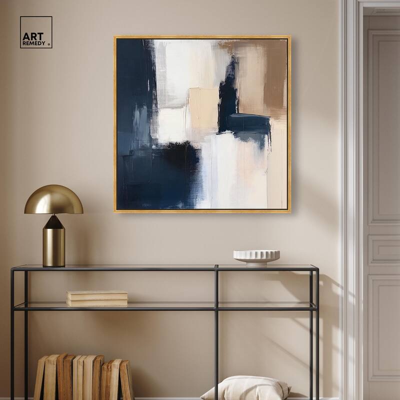 Blue Mood Depth I Canvas by Art Remedy