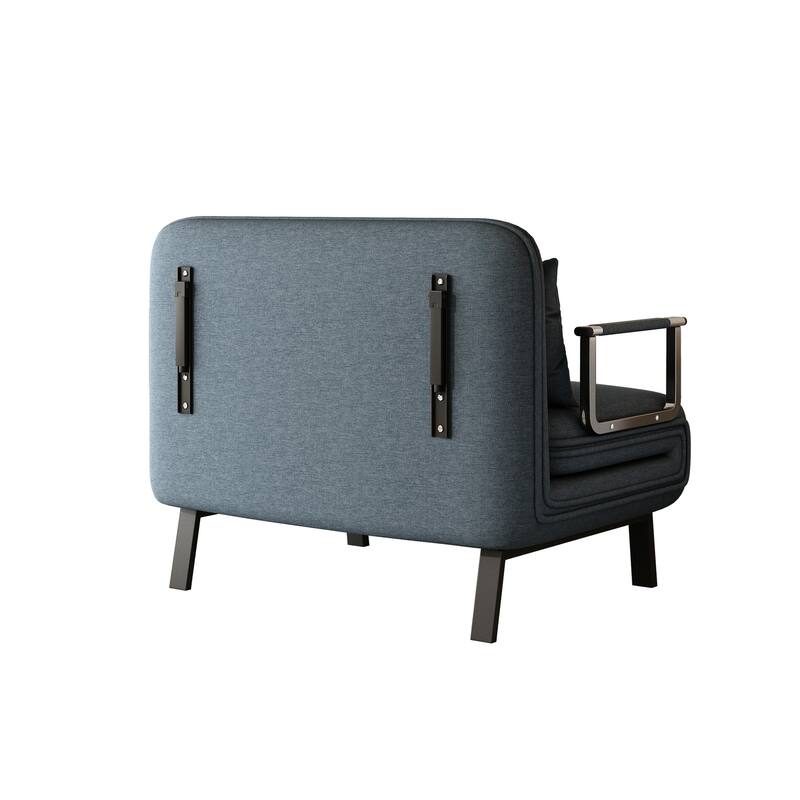 39″Convertible Chair Bed with Adjustable Backrest and Pillow