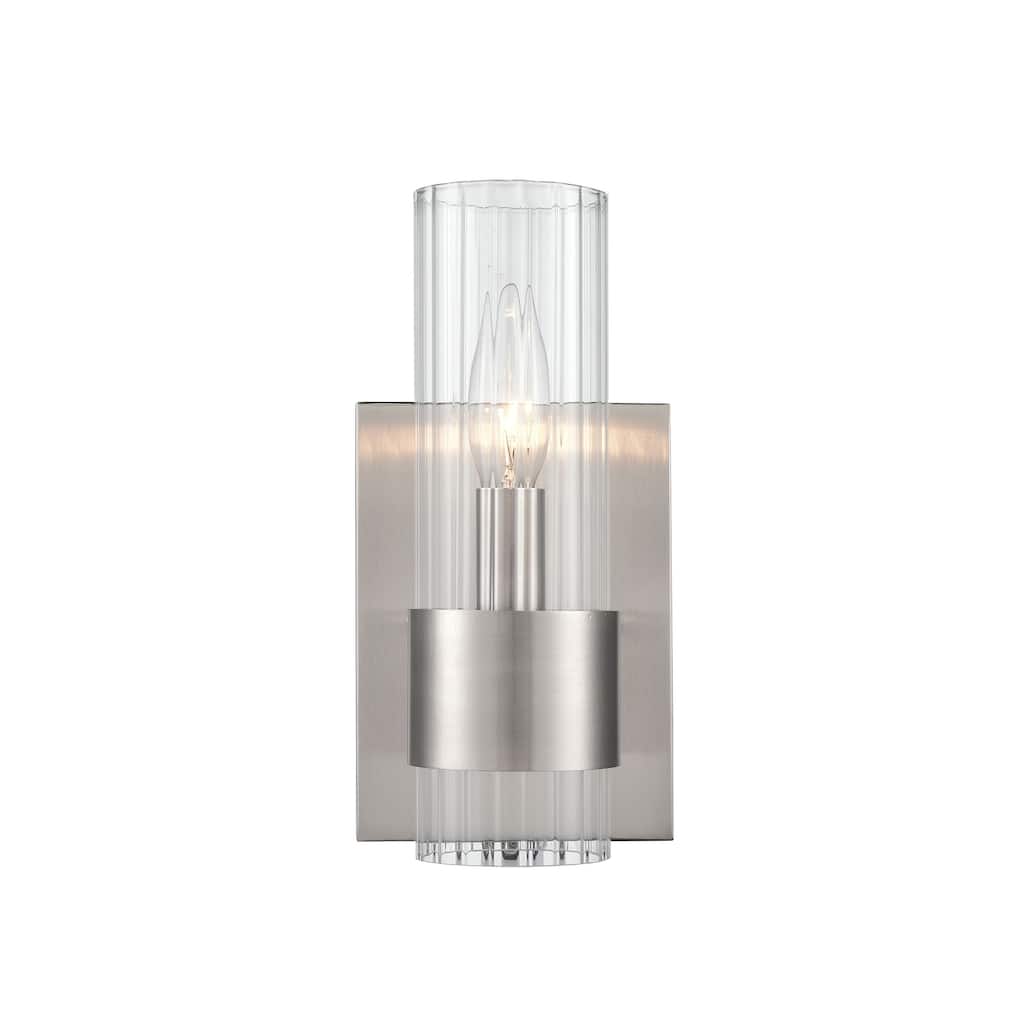 Millennium Lighting Caberton 1 Light Wall Sconce in Brushed Nickel with Clear Beveled with Glass Shades