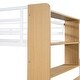 preview thumbnail 14 of 14, White Metal & Wood Full Size Bunk Bed ,Storage Platform Beds with Ladder and Shelves