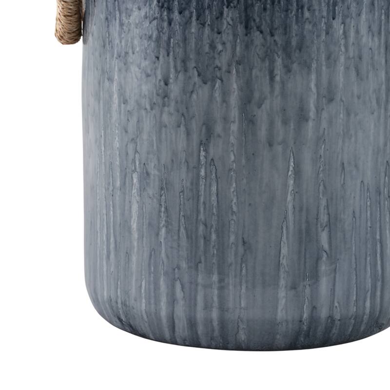 Pottery Jute Decorative Vase Rustic Wrapped Handles Clay Design