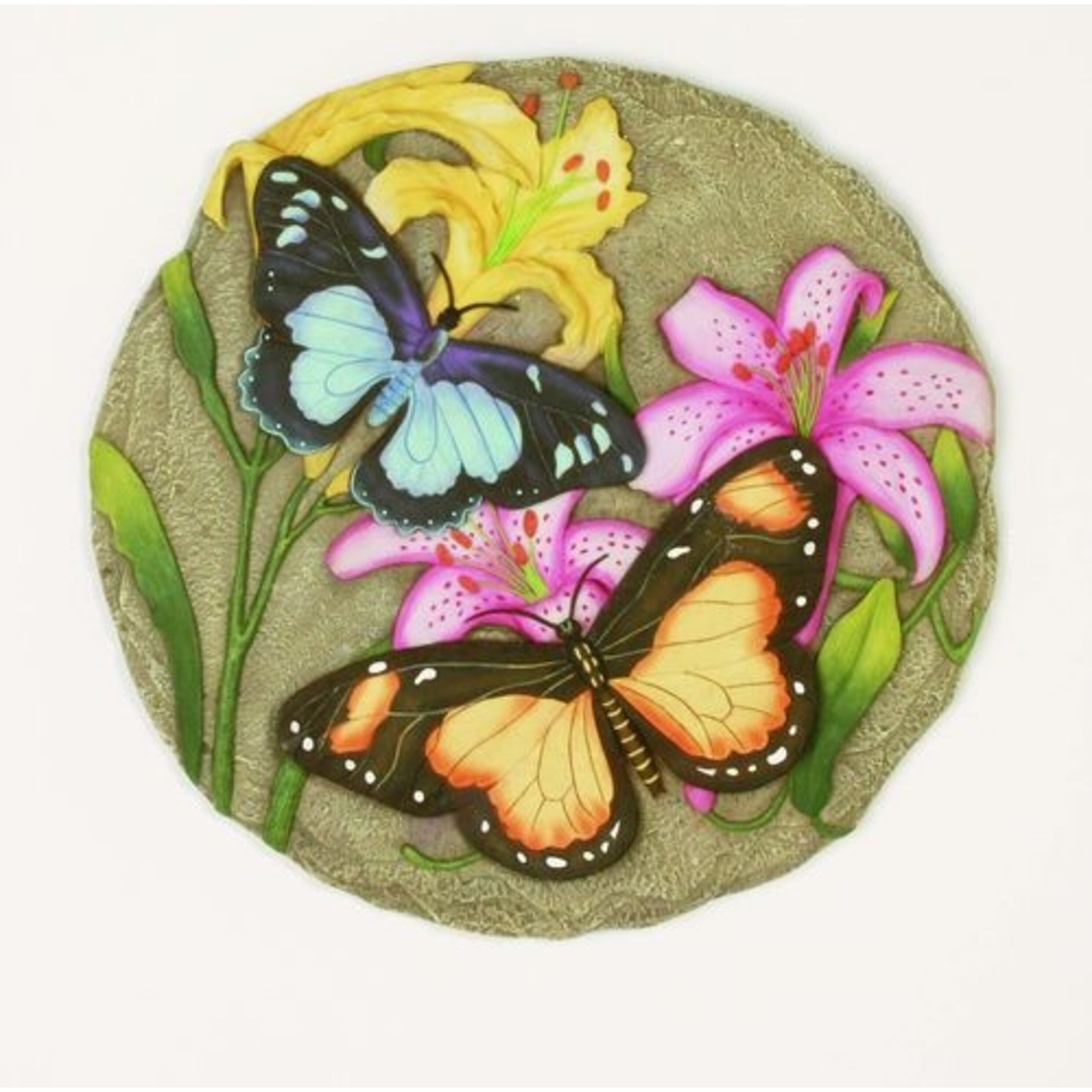Shop Two Butterfly Decorative Garden Stone Overstock 31802904