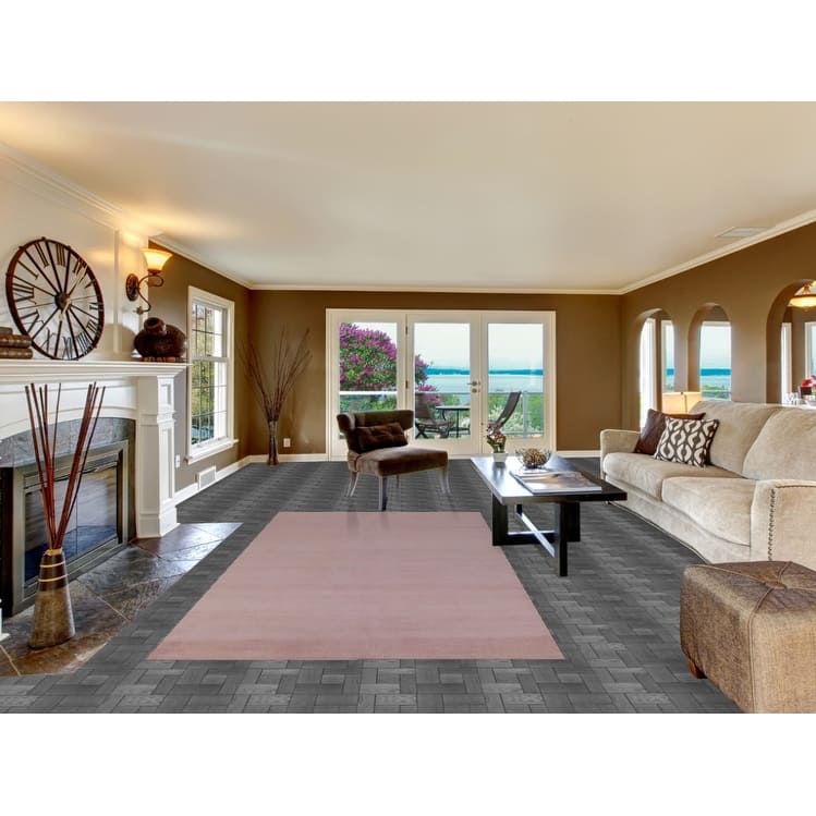 Hand Knotted Oriental 100% Wool Carpet Modern Solid Purples Gabbeh Area Rug - 10' 1'' X 5' 3''