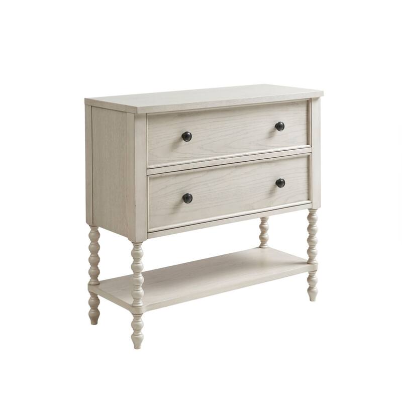 Roomfitters Beckett Accent Console, Traditional Wood Hallway Unit with Storage and Lower Shelf