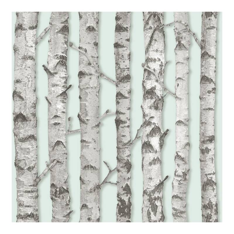 ESTA Home Merman Mint Birch Tree Wallpaper - 20.5 x 396 x 0.025