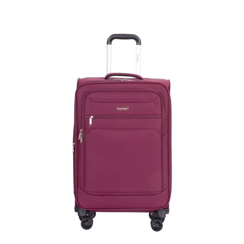 3-Piece Set (18/Travelbag /toiletry bag) ,Softshell Suitcase Spinner Wheels Terylene Polyester Luggage Sets