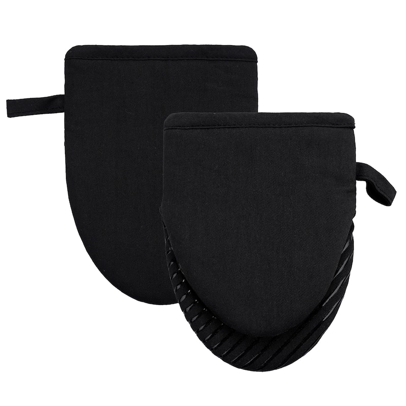 Silicon Print Mini Mitt-Pair - 5.5x7 - Black
