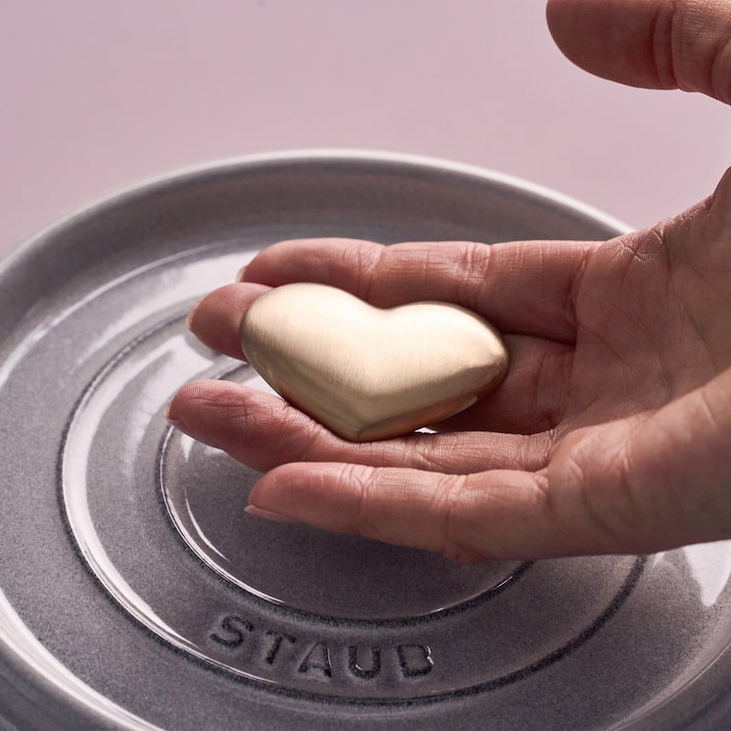 Staub Heart Knob - Light Gold - 1 unit