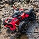 preview thumbnail 3 of 18, 24V Kids Ride-On 3-Wheeler ATV with Built-In Music, Bluetooth, and Leather Seat, Outdoor Toy