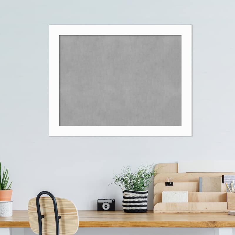 Amanti Art Basic White Narrow Framed Magnetic Board