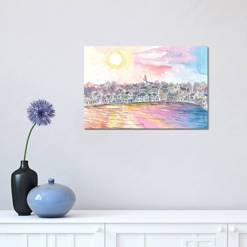 iCanvas "Nantucket Massachusetts Harbour Scene At Sunset" by Markus & Martina Bleichner Canvas Print - 12x18x1.5