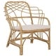 preview thumbnail 10 of 11, SAFAVIEH Junie Tropical Rattan Dining Chair, Fully Assembled - 26" W x 24" D x 37" H