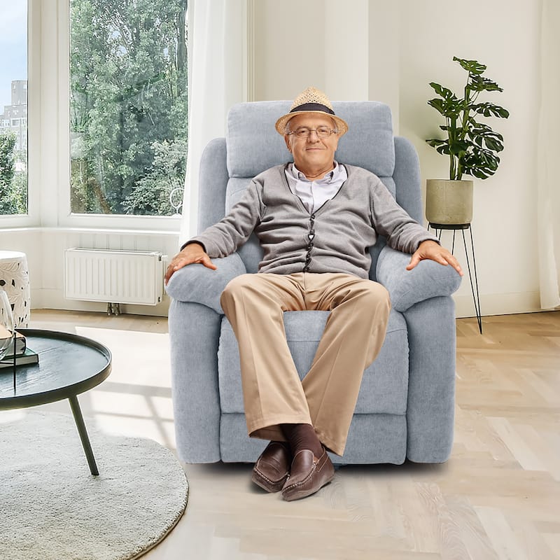 Costway Power Lift Recliner Chair Sofa for Elderly w/ Side Pocket &