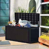 Zenova 52-Gallon Small Deck Box Outdoor Storage Container - 52