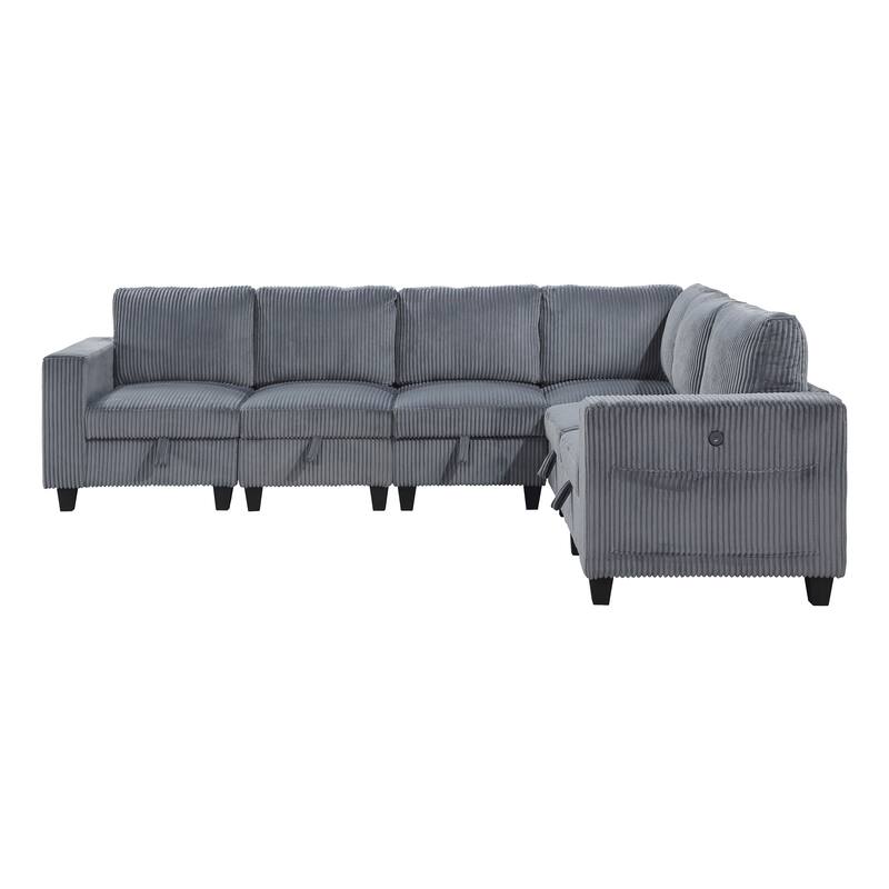 Kenlis 6-Piece Modular Sectional Sofa with Storage