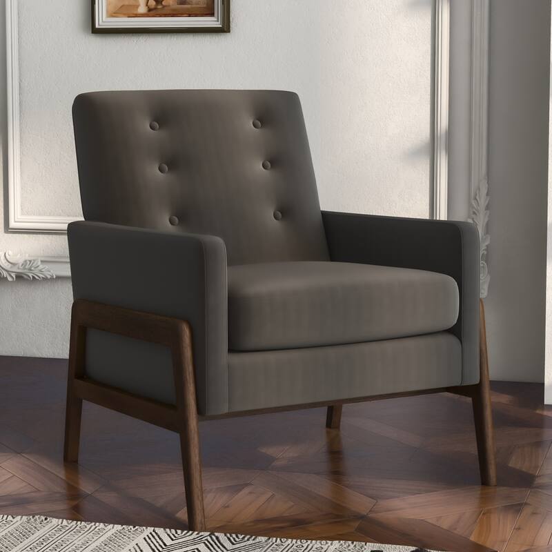 Sage Mid Century Modern Velvet Lounge Chair