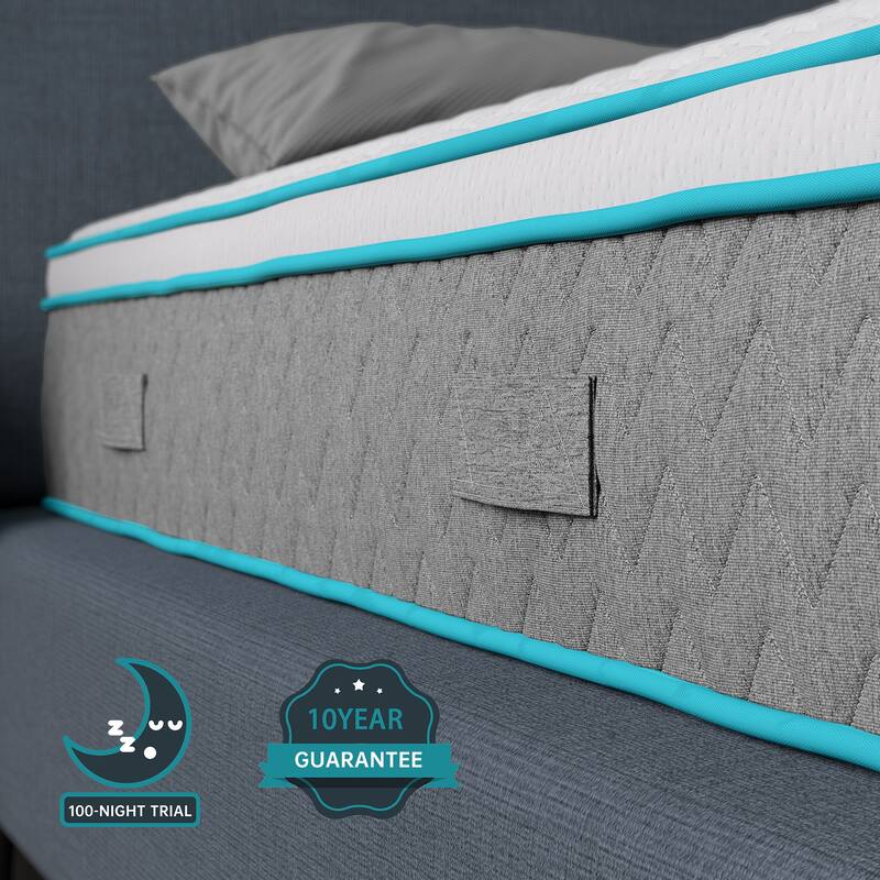Serweet 12 Inch Bamboo Charcoal Memory Foam Hybrid Mattress