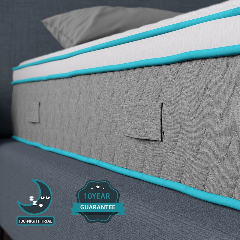 Serweet 8 Inch Bamboo Charcoal Memory Foam Hybrid Mattress