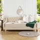preview thumbnail 4 of 24, Lucy 84" Mid-century Modern Upholstered Tufted Twin Daybed Sky Neutral Beige Polyester - Twin