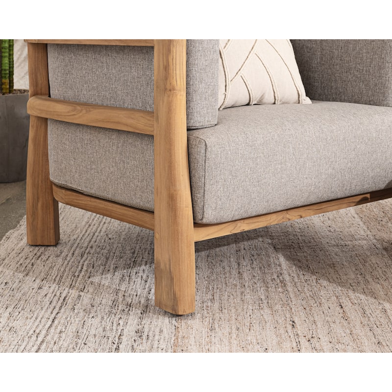 Classic Home Aston Teak Wood Outdoor Accent Chair