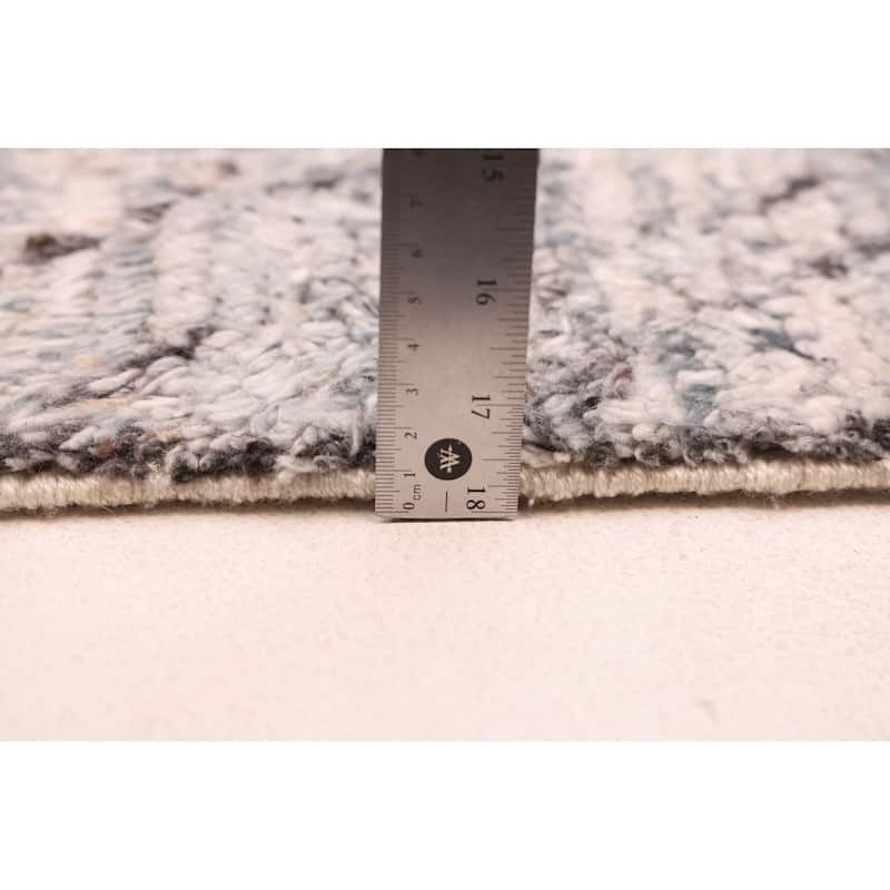 ECARPETGALLERY Hand-knotted Tangier Grey Wool Rug - 5'1 x 8'2