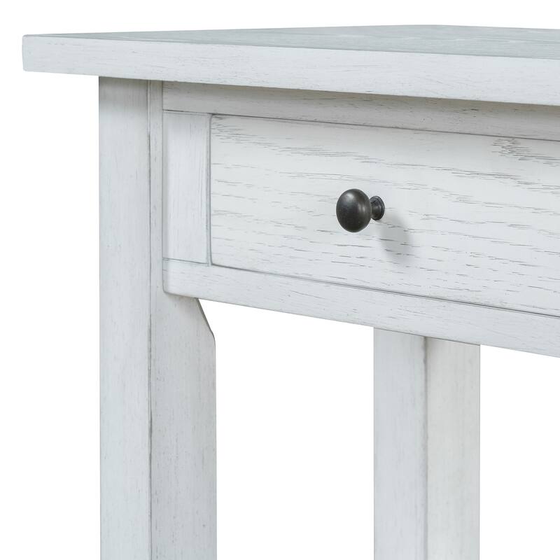 Console Table with Drawer and Two Sturdy Shelves for Entryway, Living Room