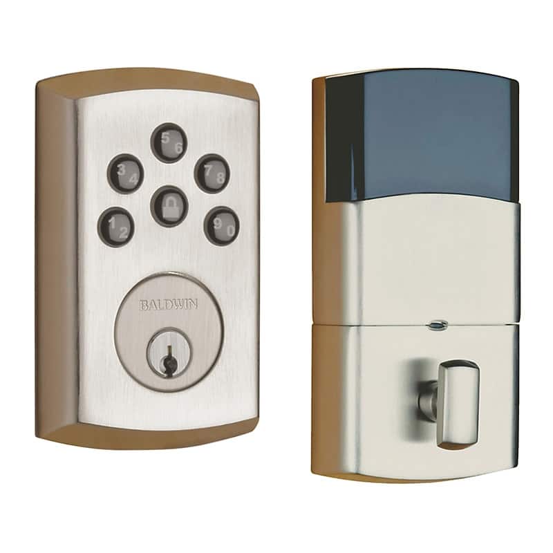Baldwin Soho Electronic Keypad Single Cylinder Deadbolt with Z-Wave - Lifetime Satin Nickel