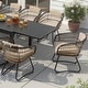 preview thumbnail 3 of 32, 7/9/11PC Outdoor Aluminum Expandable Patio Dining Sets Table with Wicker Chair