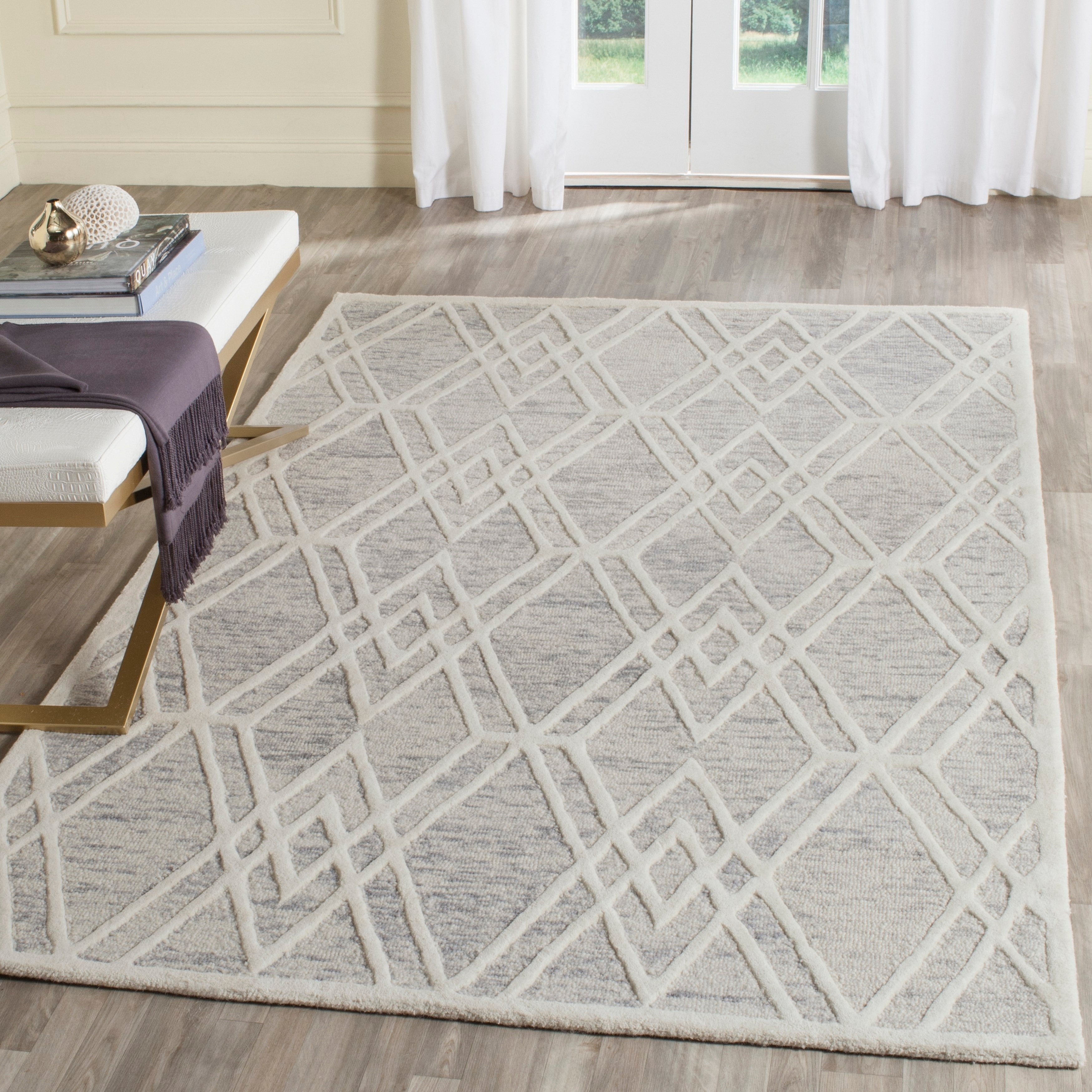 99x132 Modern Woven Living Room Rug Cambridge Size 300x400 cm Soft Pile in Beige