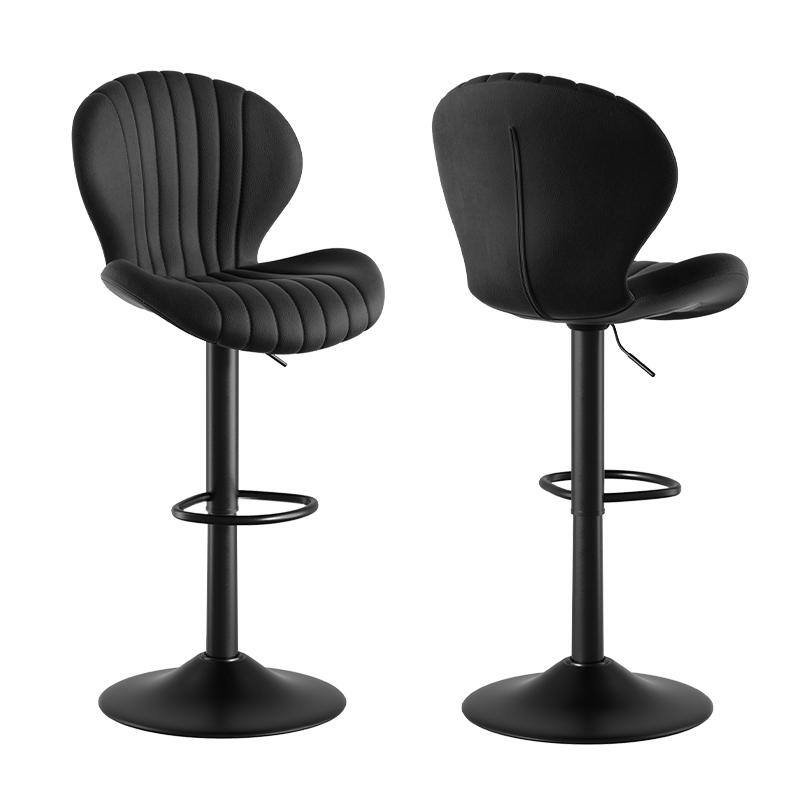 Bar Stools Set of 2 Modern Swivel Bar Chairs, Barstools Counter Height with High Backrest, Easy 3-5 Minute Assembly