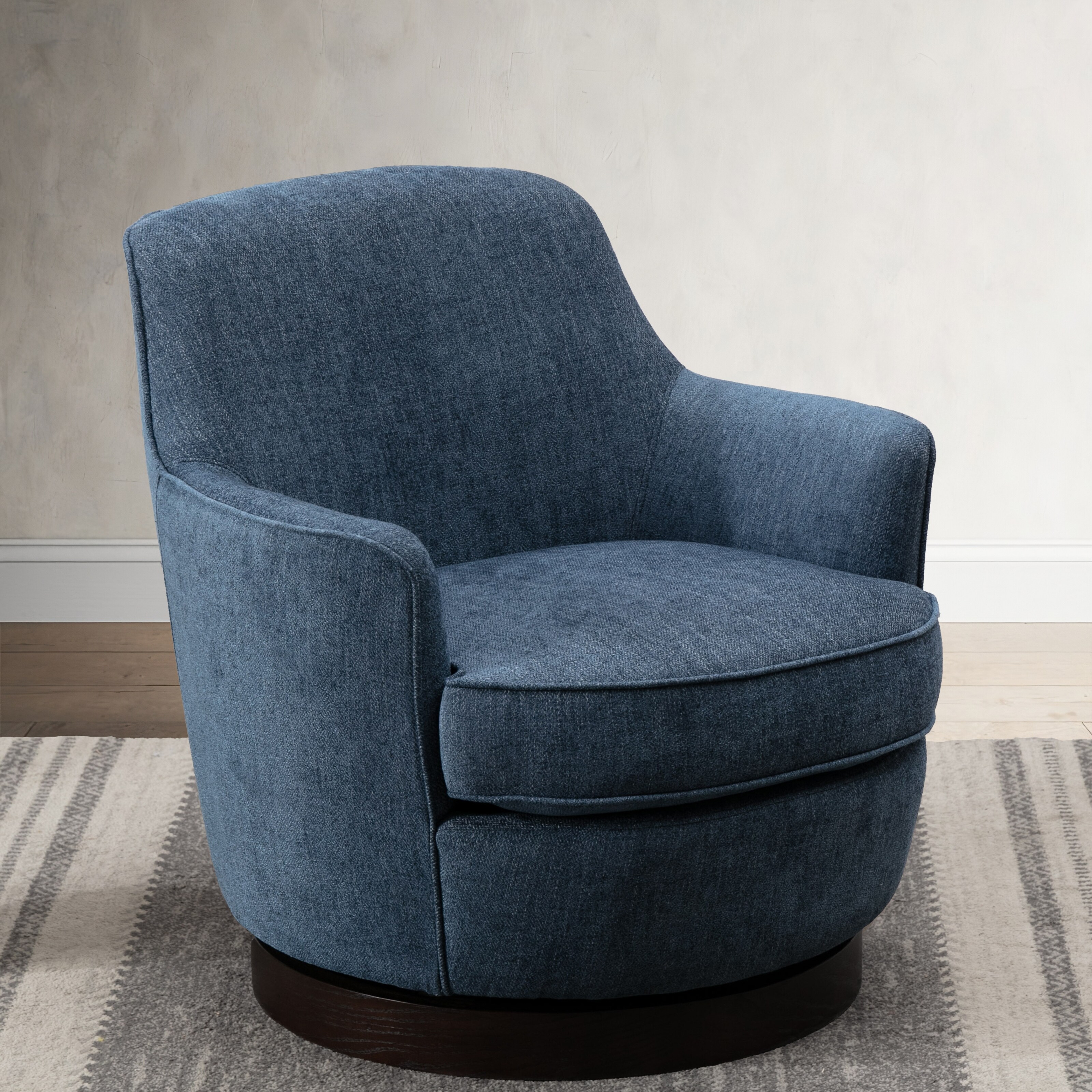 Wood base swivel sale chair