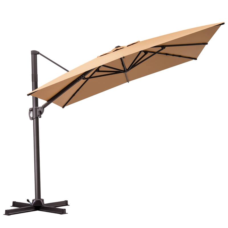 VredHom Outdoor Offset Cantilever Patio Umbrella with Base