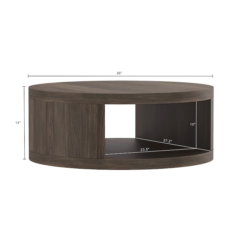 Manhattan Comfort Alure 36" Round Coffee Table