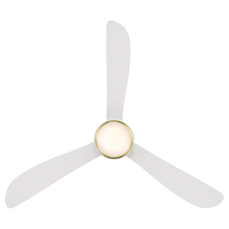 Corona 3-Blade Smart FlushMount Ceiling Fan 54in 3000K LED & Remote - N/A
