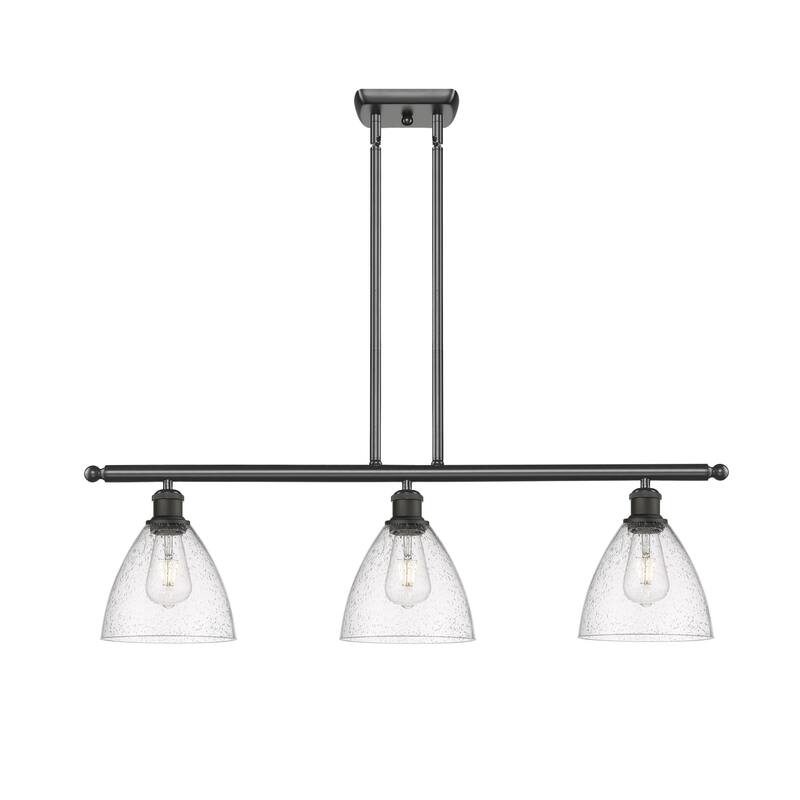 Innovations Lighting 516-3I-11-36 Bristol Linear Bristol Glass 3 Light - Oil Rubbed Bronze / Seedy