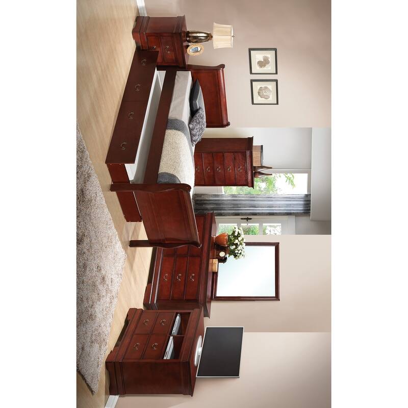 Wooden Twin Platform Bed with Trundle - 87" - Brown