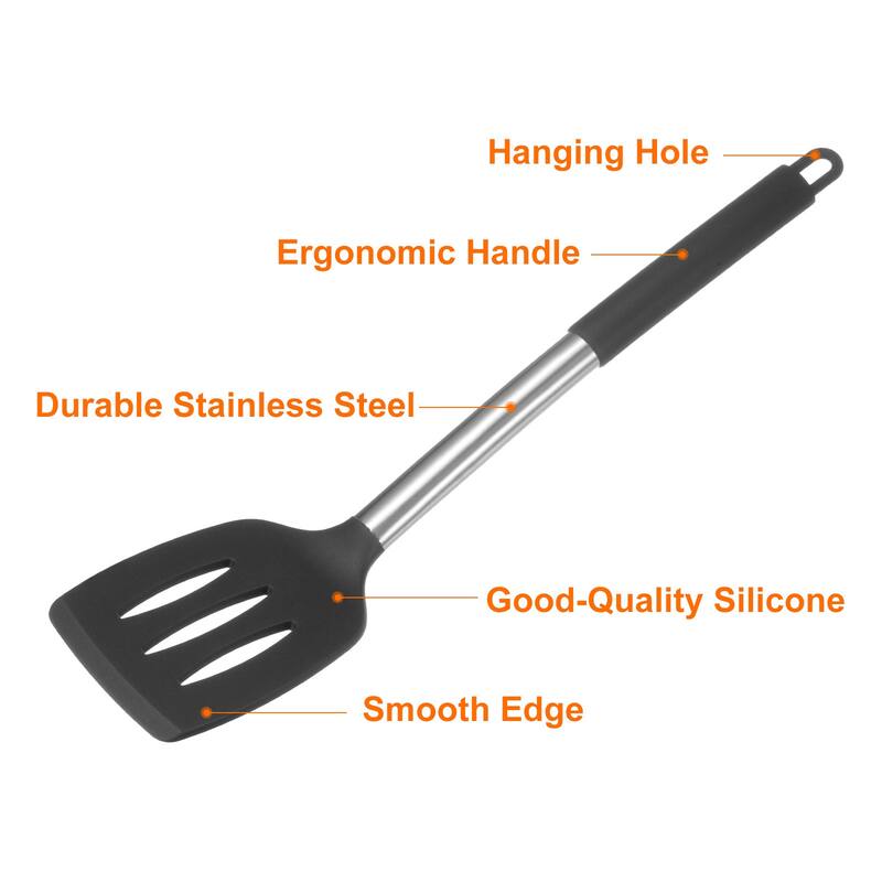 Silicone Cooking Spatulas and Spoons, Heat Resistant Cooking Utensils Set