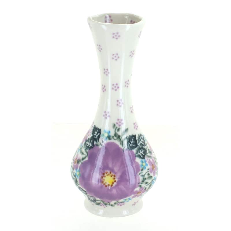 Blue Rose Polish Pottery 145 Vena Small Bud Vase