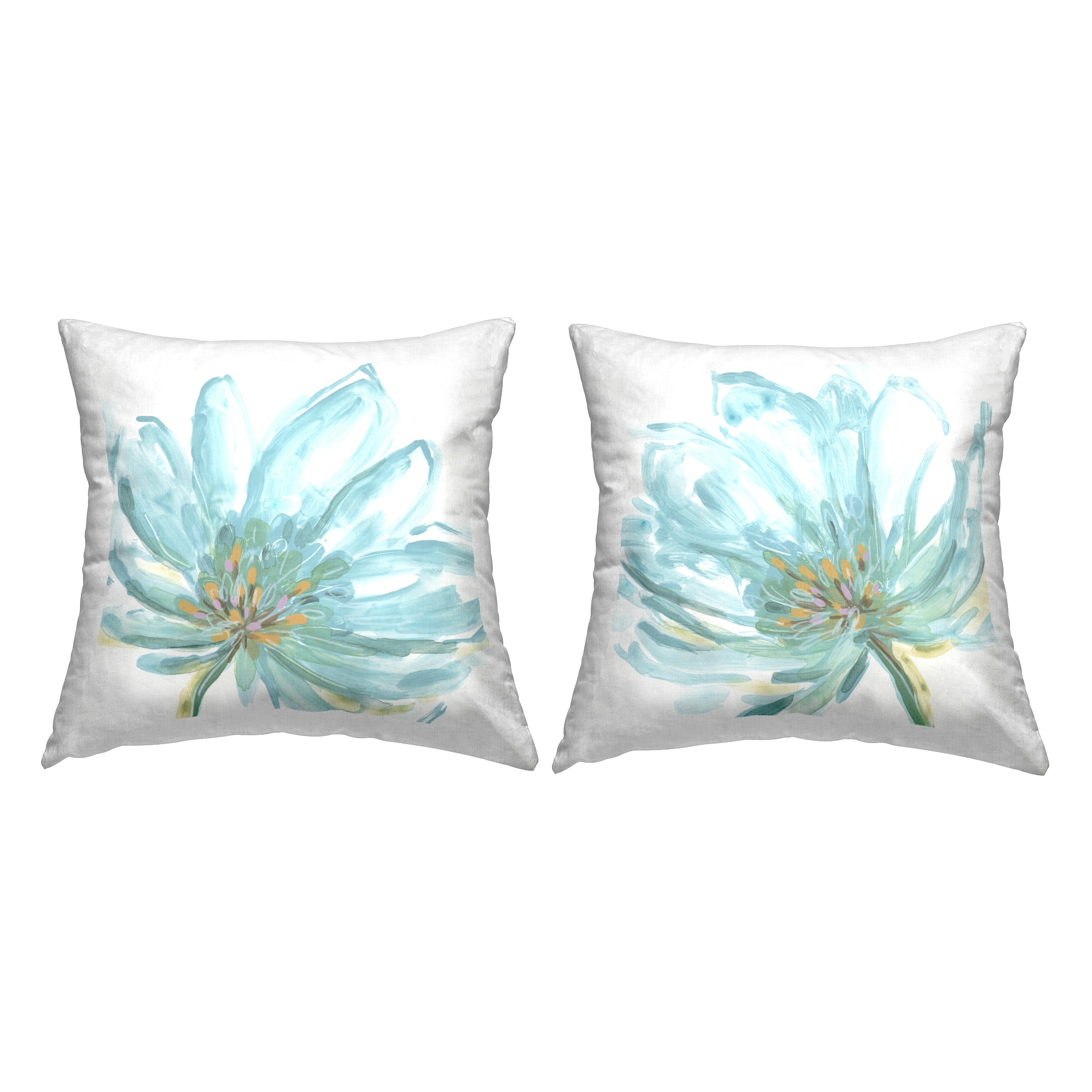 Stupell Blue Flowers Abstraction Design by June Erica Vess (Set of 2)