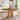 Brown Finish Manufactured Wood 6-Person Dining Table with Polygonal Cylinder Wooden Base - 55.11"L x 39.37"W x 29.92"H - N/A