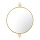 preview thumbnail 1 of 8, Varaluz Propaganda Round Wall Mirror Gold