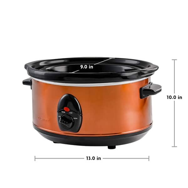  Crock-Pot Small 3.5 Quart Casserole Manual Slow Cooker and Food  Warmer, Charcoal