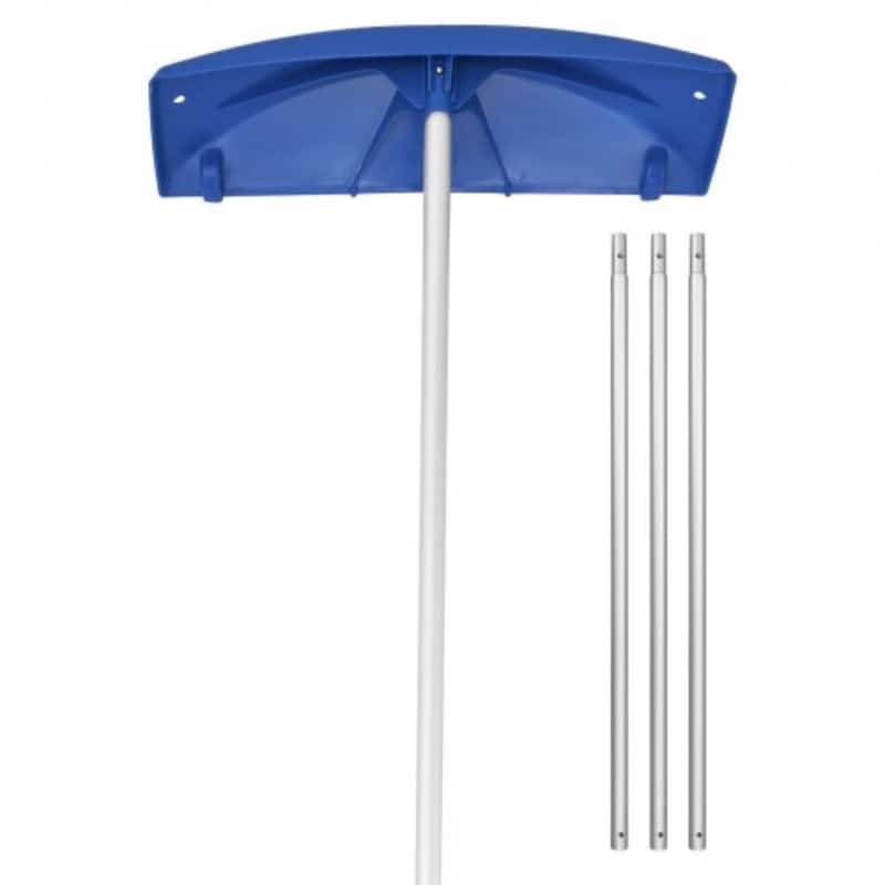 24-Inch Roof Snow Rake with Extendable Aluminum Handle for Efficient Snow Removal - 46.46”-218.50” x 23.62” x 6.10”