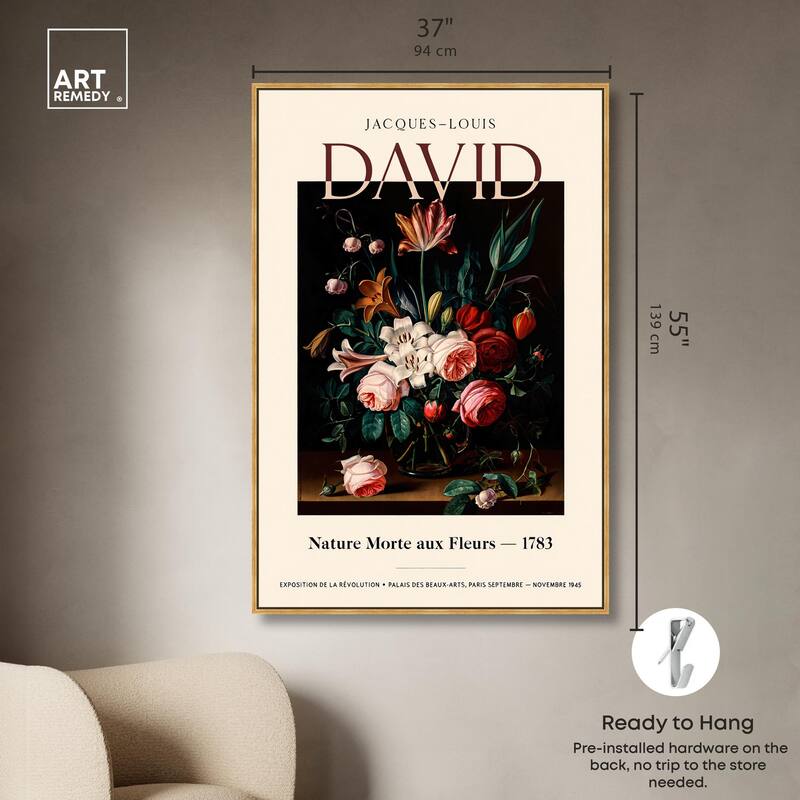 Flowers in a Dark Canvas by Art Remedy