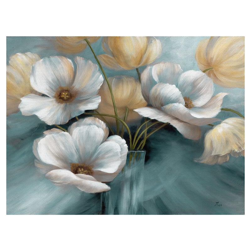 Scent of Summer Teal by Nan Canvas Art Print