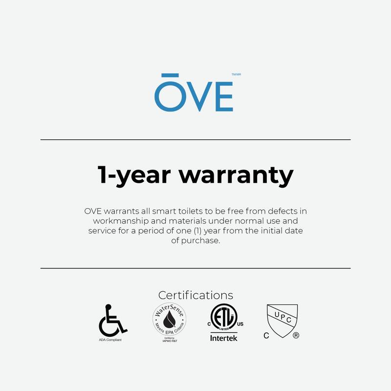 Ove Ella Dual-Flush Smart Bidet Toilet with Built-in Tank