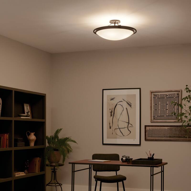 Kichler Lighting 23.25 inch 4-Light Semi Flush Mount Light Black