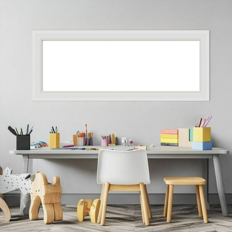 Amanti Art Flair Polished Nickel Framed Dry Erase Magnetic Board
