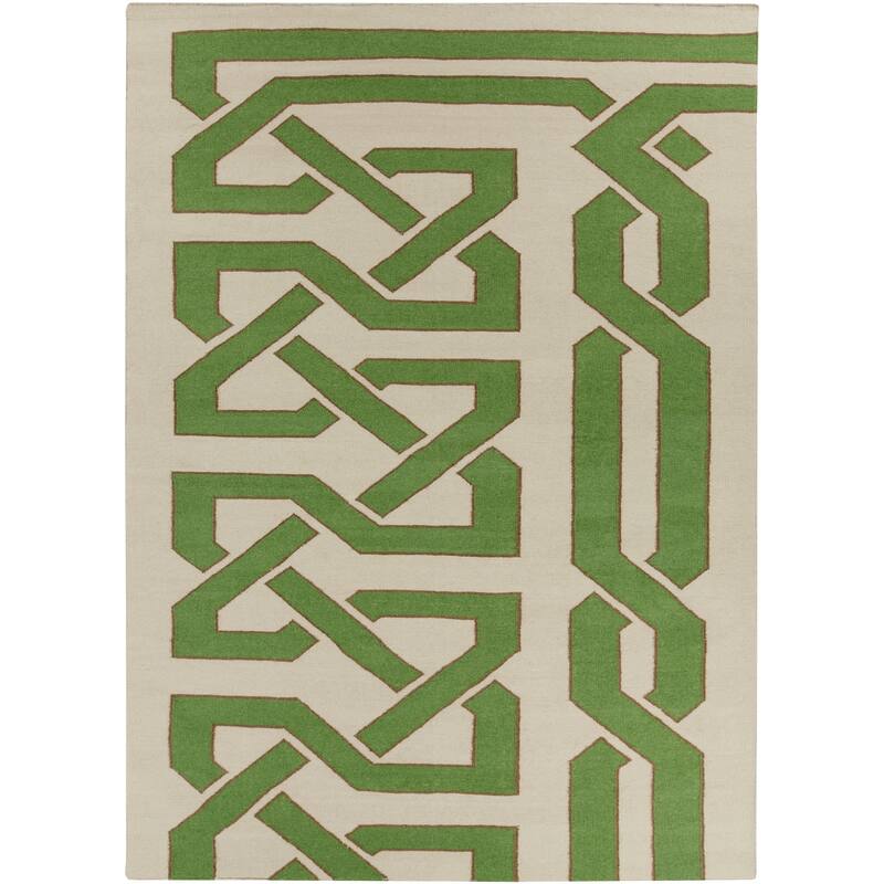 Flatweave Hand-woven Ilkeston Reversible Wool Area Rug